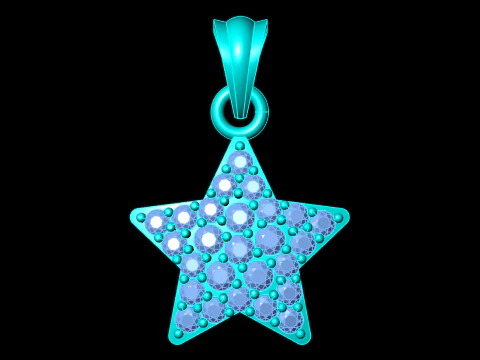 Five pointed star - Star pendant - Womens pendant - N202026 3D Print Model