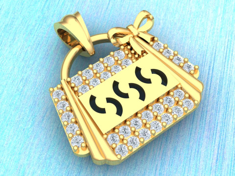 Bag pendant - Handbag pendant - Womens pendant - N202020 3Dプリントモデル