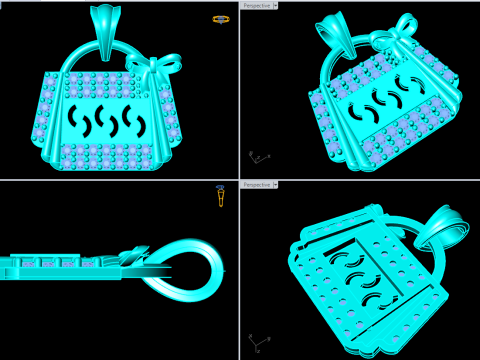 Bag pendant - Handbag pendant - Womens pendant - N202020 3Dプリントモデル