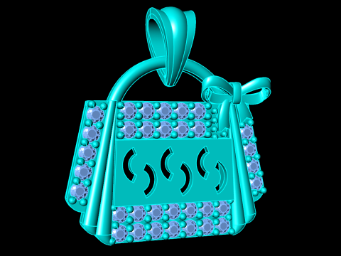 Bag pendant - Handbag pendant - Womens pendant - N202020 3Dプリントモデル