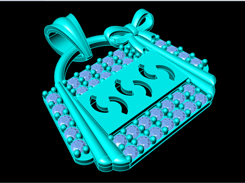 Bag pendant - Handbag pendant - Womens pendant - N202020 3Dプリントモデル