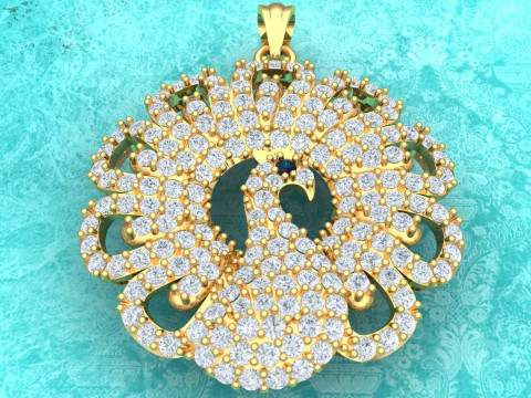 Peacock pendant - Womens pendant - N917026 3D Print Model