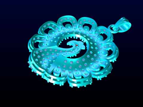 Peacock pendant - Womens pendant - N917026 3D Print Model