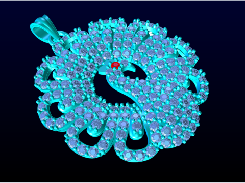 Peacock pendant - Womens pendant - N917026 3D Print Model