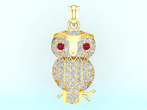Bird owl pendant - Womens pendant - N917033 3D Print Model