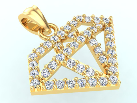 Diamond shaped pendant - Diamond pendant - N202024 Model Cetak 3D