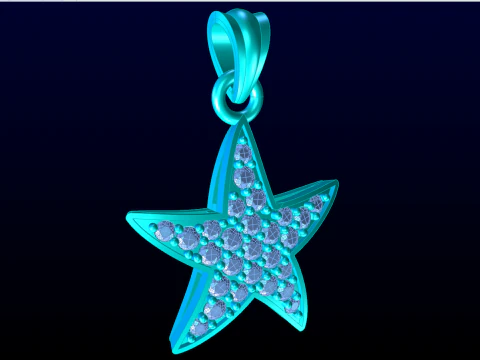 Five pointed star - Star pendant - Womens pendant N917238 3D Print Model
