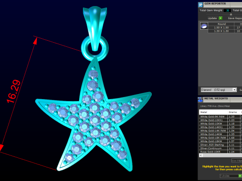Five pointed star - Star pendant - Womens pendant N917238 3D Принт Модель