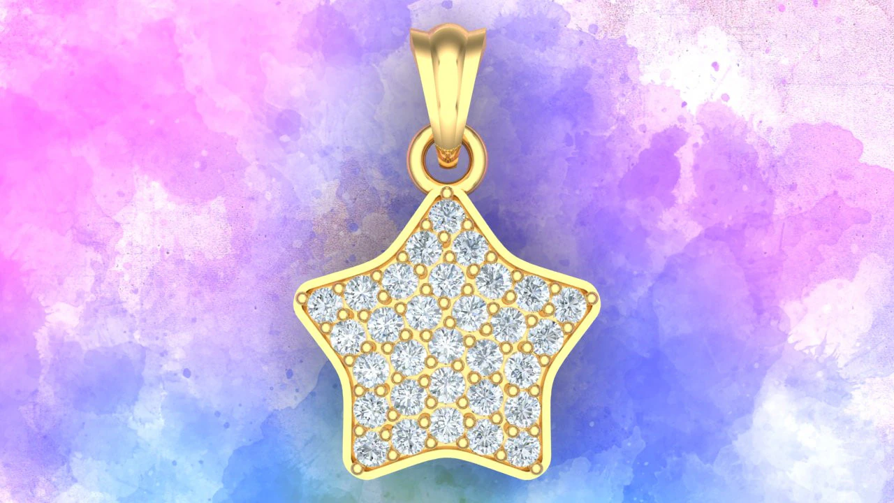 Five pointed star - Star pendant - Womens pendant - N917247 3D Print Model .c4d .max .obj .3ds .fbx .stl .blend 