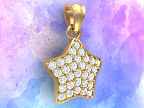 Five pointed star - Star pendant - Womens pendant - N917247 3D Print Model