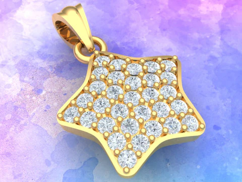 Five pointed star - Star pendant - Womens pendant - N917247 3D Print Model