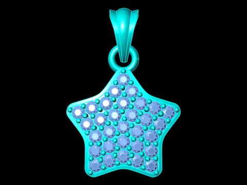 Five pointed star - Star pendant - Womens pendant - N917247 3D Print Model