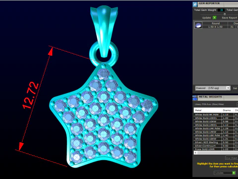 Five pointed star - Star pendant - Womens pendant - N917247 3D Print Model