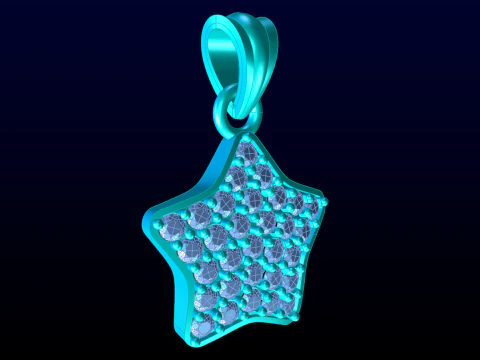 Five pointed star - Star pendant - Womens pendant - N917247 3D Print Model
