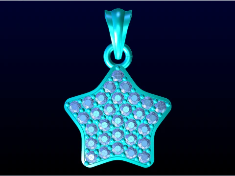 Five pointed star - Star pendant - Womens pendant - N917247 3D Print Model