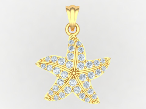 Star pendant - Starfish pendant - Diamond pendant - N534 3D प्रिंट मॉडल
