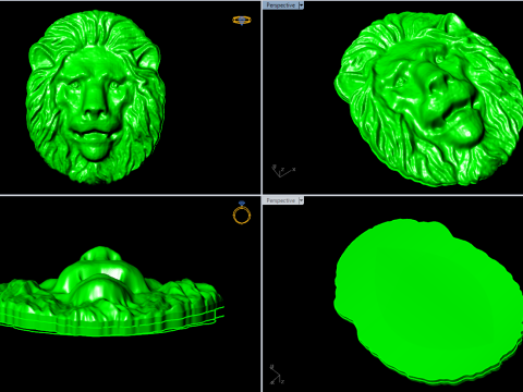 Lion for jewelry - Lion for ring - Lion for pendant - N918031 Modello di stampa 3D