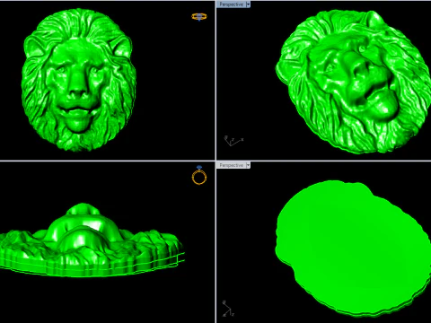 Lion for jewelry - Lion for ring - Lion for pendant - N918031 3D Print Model
