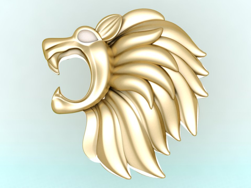 Lion for jewelry - Lion for ring - Lion for pendant - N634 3D Print Model .c4d .max .obj .3ds .fbx .stl .blend
