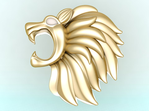 Lion for jewelry - Lion for ring - Lion for pendant - N634 Modello di stampa 3D