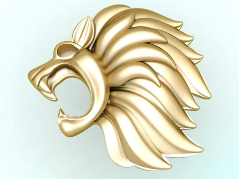 Lion for jewelry - Lion for ring - Lion for pendant - N634 3D Print Model