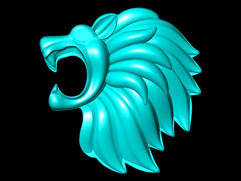 Lion for jewelry - Lion for ring - Lion for pendant - N634 3D Print Model