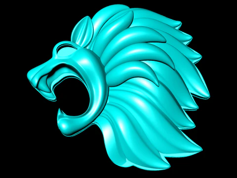 Lion for jewelry - Lion for ring - Lion for pendant - N634 3D Print Model