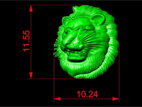 Lion for jewelry - Lion for ring - Lion for pendant - N654 3D Print Model