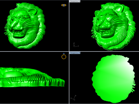 Lion for jewelry - Lion for ring - Lion for pendant - N654 Model Cetak 3D