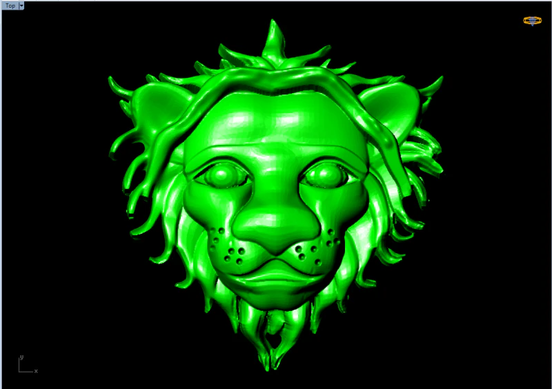 Lion for jewelry - Lion for ring - Lion for pendant - N704 3D Print Model .c4d .max .obj .3ds .fbx .stl .blend