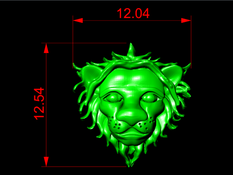 Lion for jewelry - Lion for ring - Lion for pendant - N704 3D 프린트 모델