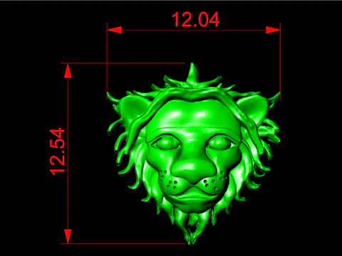 Lion for jewelry - Lion for ring - Lion for pendant - N704 3D Print Model