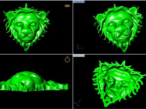 Lion for jewelry - Lion for ring - Lion for pendant - N704 3D 프린트 모델