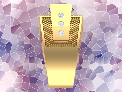 Oval stone ring - Oval ring - N951 Model Cetak 3D