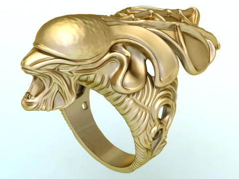Dark Ring - Devil Ring - Beast Ring - Alien Ring - N918329 3D Druckmodell