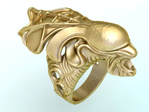 Dark Ring - Devil Ring - Beast Ring - Alien Ring - N918329 3D Print Model
