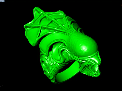 Dark Ring - Devil Ring - Beast Ring - Alien Ring - N918329 3D Print Model
