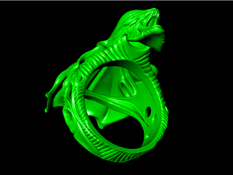 Dark Ring - Devil Ring - Beast Ring - Alien Ring - N918329 3Dプリントモデル