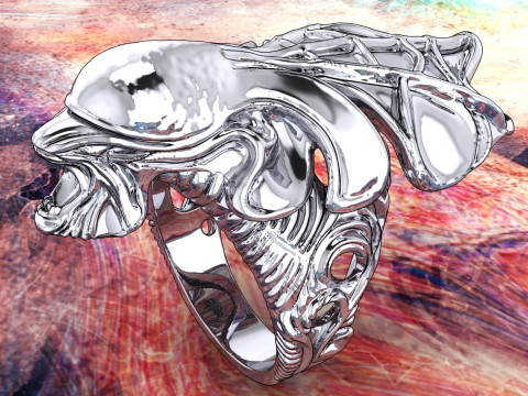 Dark Ring - Devil Ring - Beast Ring - Alien Ring - N918329 3Dプリントモデル