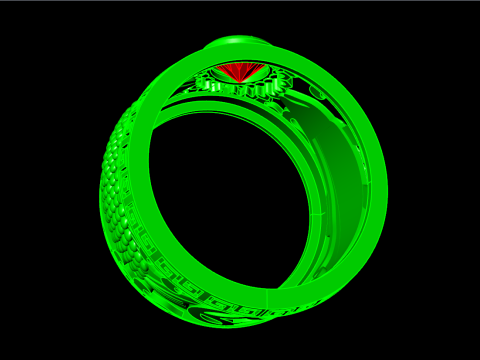 Arowana ring - Fish rings - Mens ring - N329 3D 프린트 모델