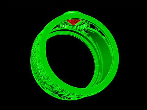 Arowana ring - Fish rings - Mens ring - N329 3D Print Model