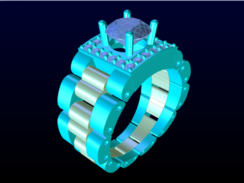 Watch ring - Clock ring - N402 Model do druku 3D