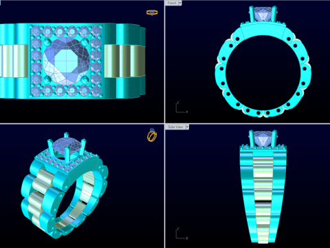 Watch ring - Clock ring - N402 Model do druku 3D