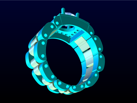 Watch ring - Clock ring - N402 Model do druku 3D