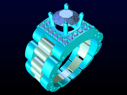 Watch ring - Clock ring - N402 Model do druku 3D