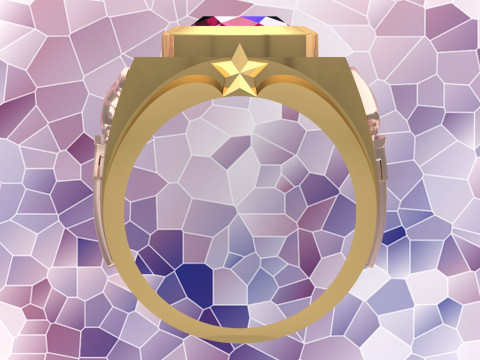 Pistol ring - Mens ring - N96 Modelo de Impressão 3D
