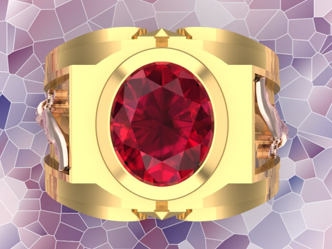 Pistol ring - Mens ring - N96 Modelo de Impressão 3D