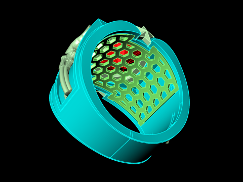Pistol ring - Mens ring - N96 Modelo de Impressão 3D