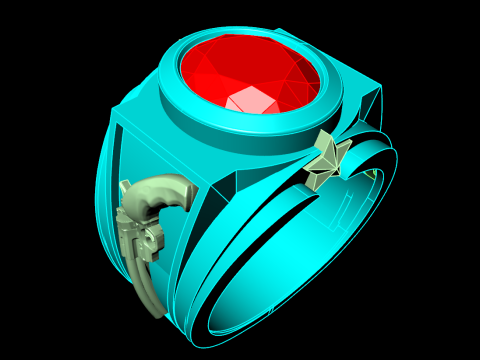Pistol ring - Mens ring - N96 Modelo de Impressão 3D