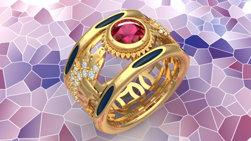 Pig rings - Elephant hair ring - Wild boar ring - N15 Modèles 3D en vedette .c4d .max .obj .3ds .fbx .stl .blend